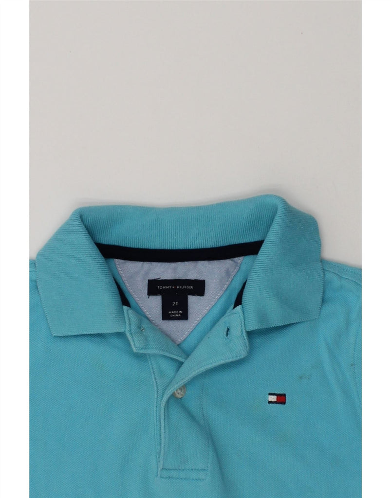 TOMMY HILFIGER Baby Boys Polo Shirt 18-24 Months Blue Cotton | Vintage Tommy Hilfiger | Thrift | Second-Hand Tommy Hilfiger | Used Clothing | Messina Hembry 