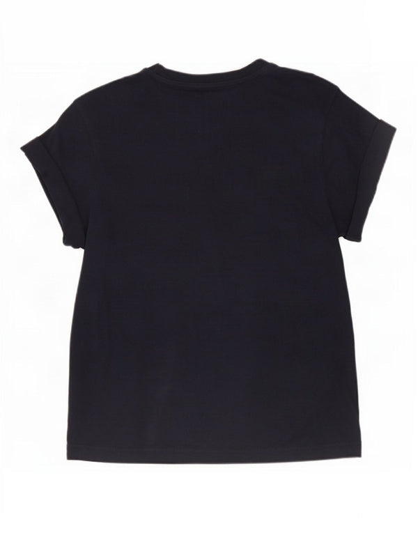 Jack Wills Womens Graphic T-Shirt Top UK 6 XS Navy Blue Cotton