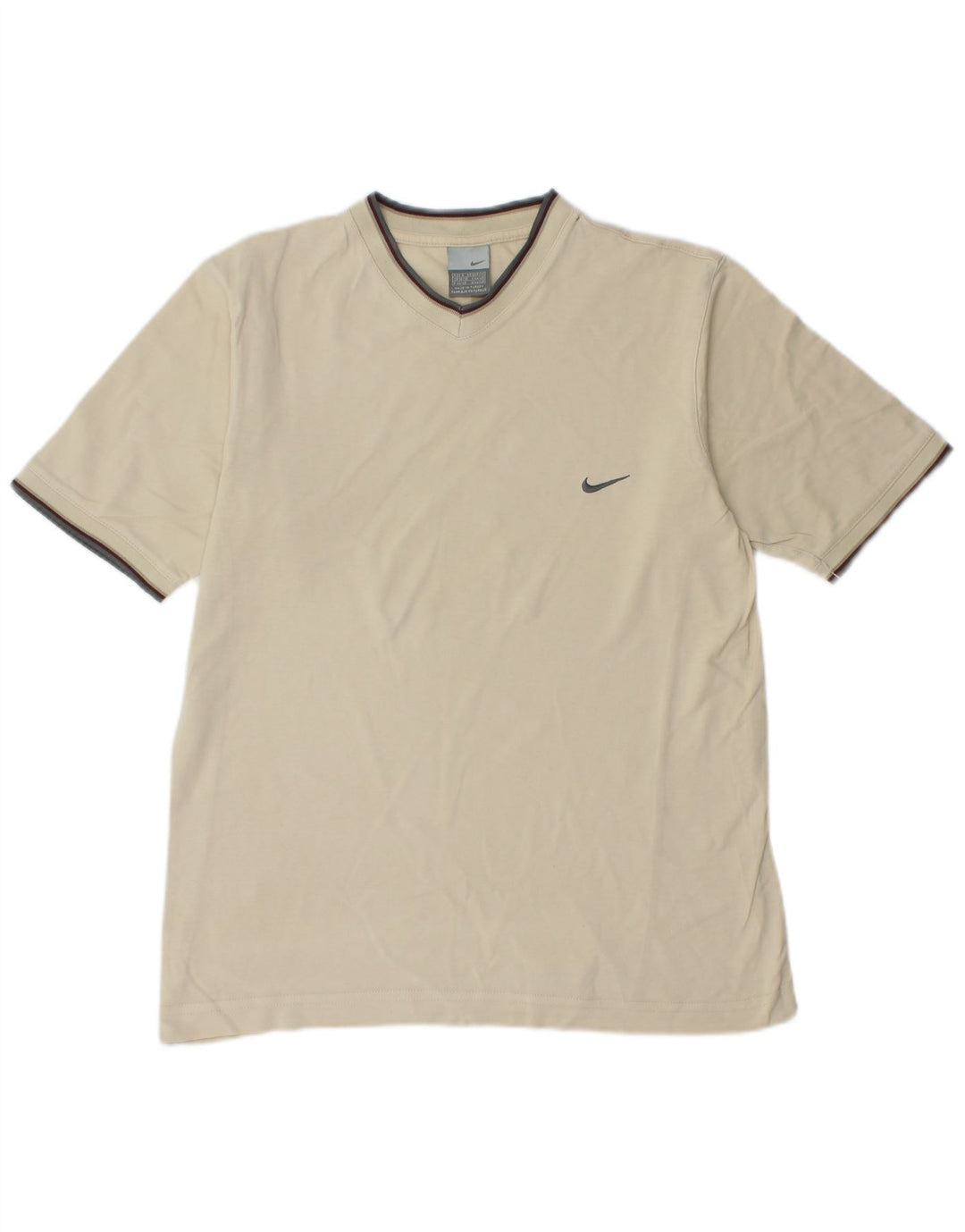 NIKE Mens T-Shirt Top UK 36/38 Small Off White