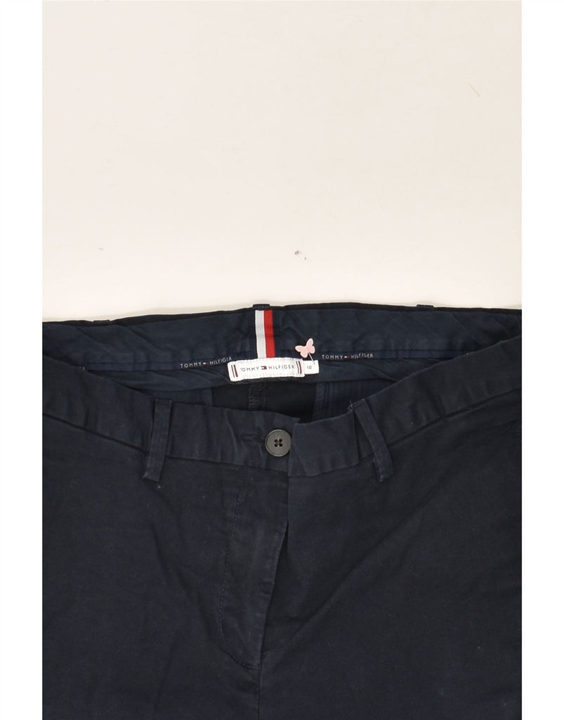 TOMMY HILFIGER Womens Slim Chino Trousers US 10 Large W30 L27 Navy Blue | Vintage Tommy Hilfiger | Thrift | Second-Hand Tommy Hilfiger | Used Clothing | Messina Hembry 