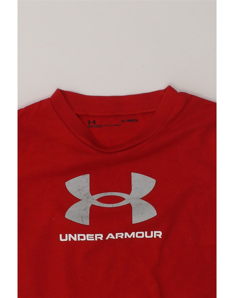 UNDER ARMOUR Baby Boys Graphic T-Shirt Top 12-18 Months Red | Vintage Under Armour | Thrift | Second-Hand Under Armour | Used Clothing | Messina Hembry 