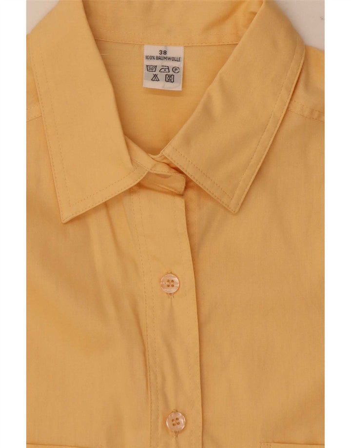 Vintage Womens Loose Fit Shirt EU 38 Medium Yellow Cotton