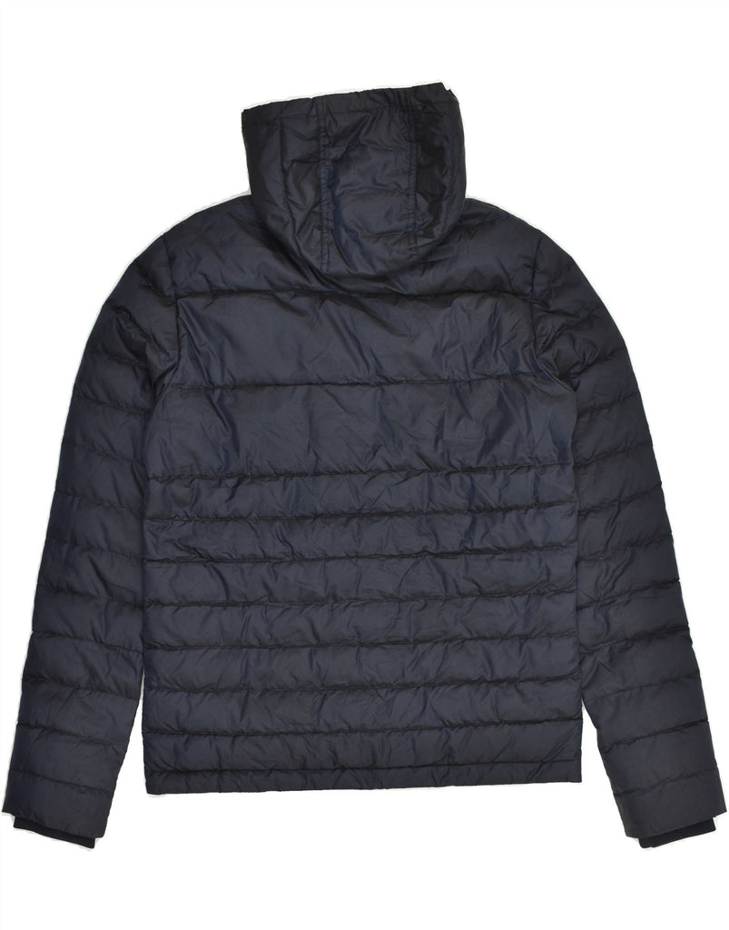 TOMMY HILFIGER Mens Hooded Padded Jacket UK 36 Small Navy Blue Polyamide | Vintage Tommy Hilfiger | Thrift | Second-Hand Tommy Hilfiger | Used Clothing | Messina Hembry 