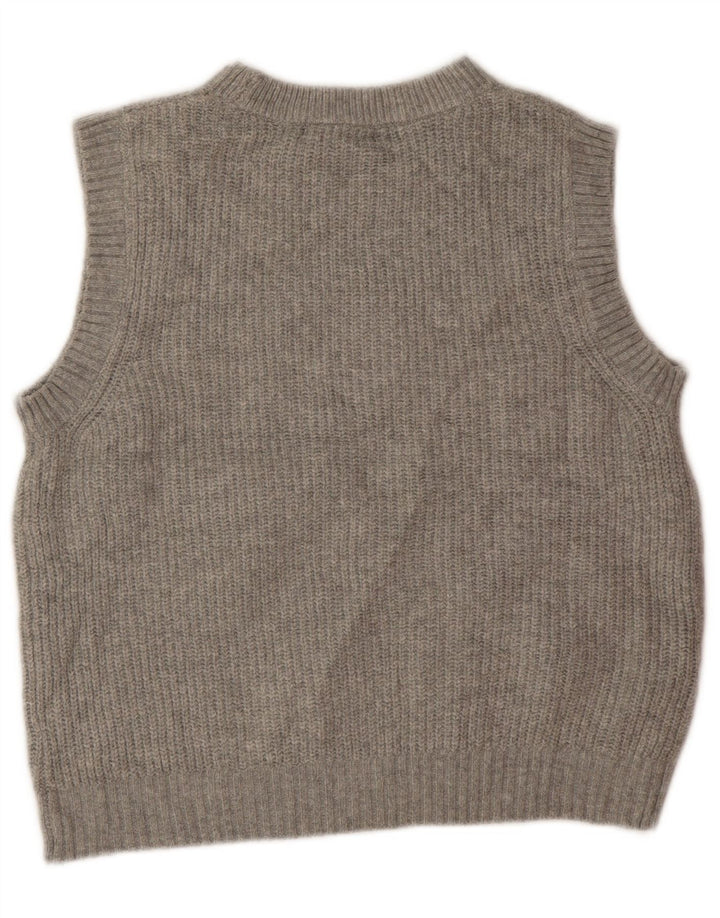 Marks & Spencer Womens Crop Vest Tank Top UK 10 Small Grey Polyester