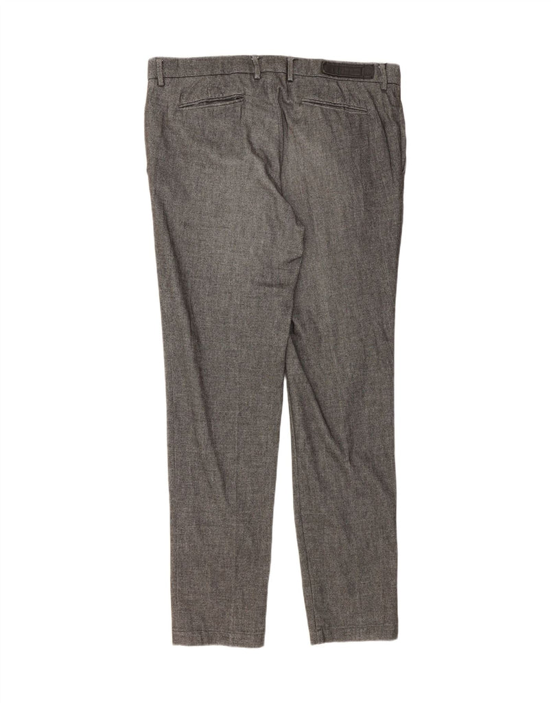 TRUSSARDI Mens Skinny Suit Trousers IT 54 2XL W36 L34 Grey Polyester Vintage Trussardi and Second-Hand Trussardi from Messina Hembry 