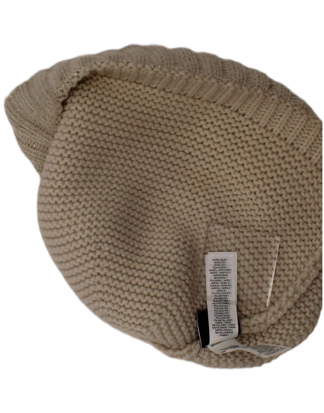 Nike Womens Knit Bobble Hat One Size Beige Acrylic Modern