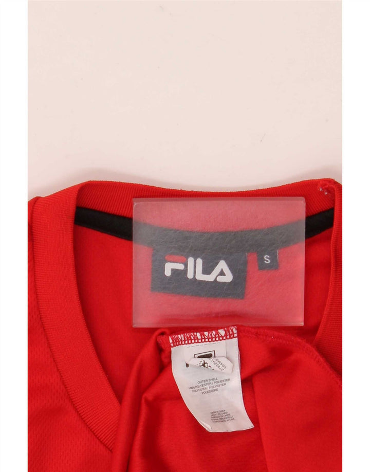 Fila Mens Graphic Vest Top Small Red Colourblock Polyester