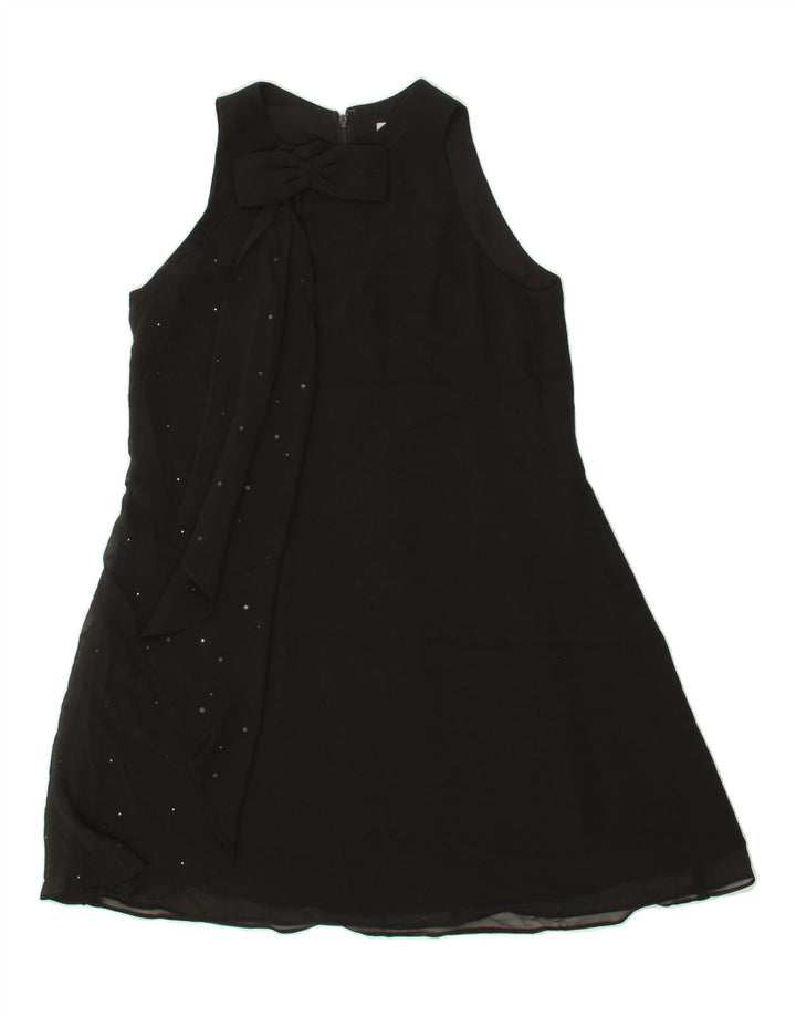 COAST Womens A-Line Dress UK 12 Medium Black Polyester Vintage Coast and Second-Hand Coast from Messina Hembry 