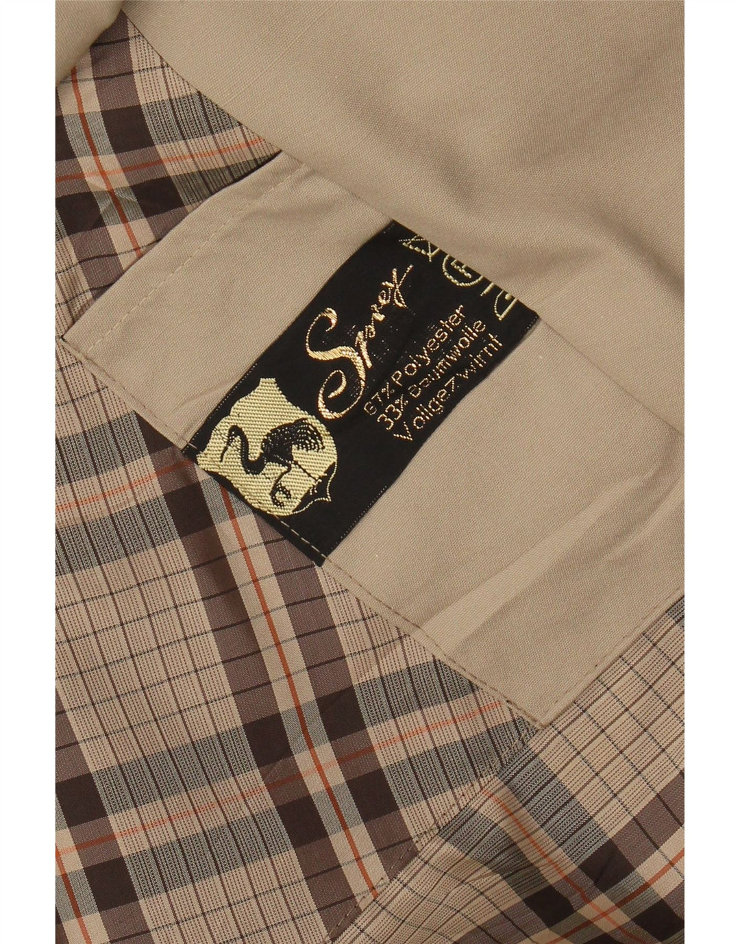 VINTAGE Mens Trench Coat UK 40 Large Beige Polyester