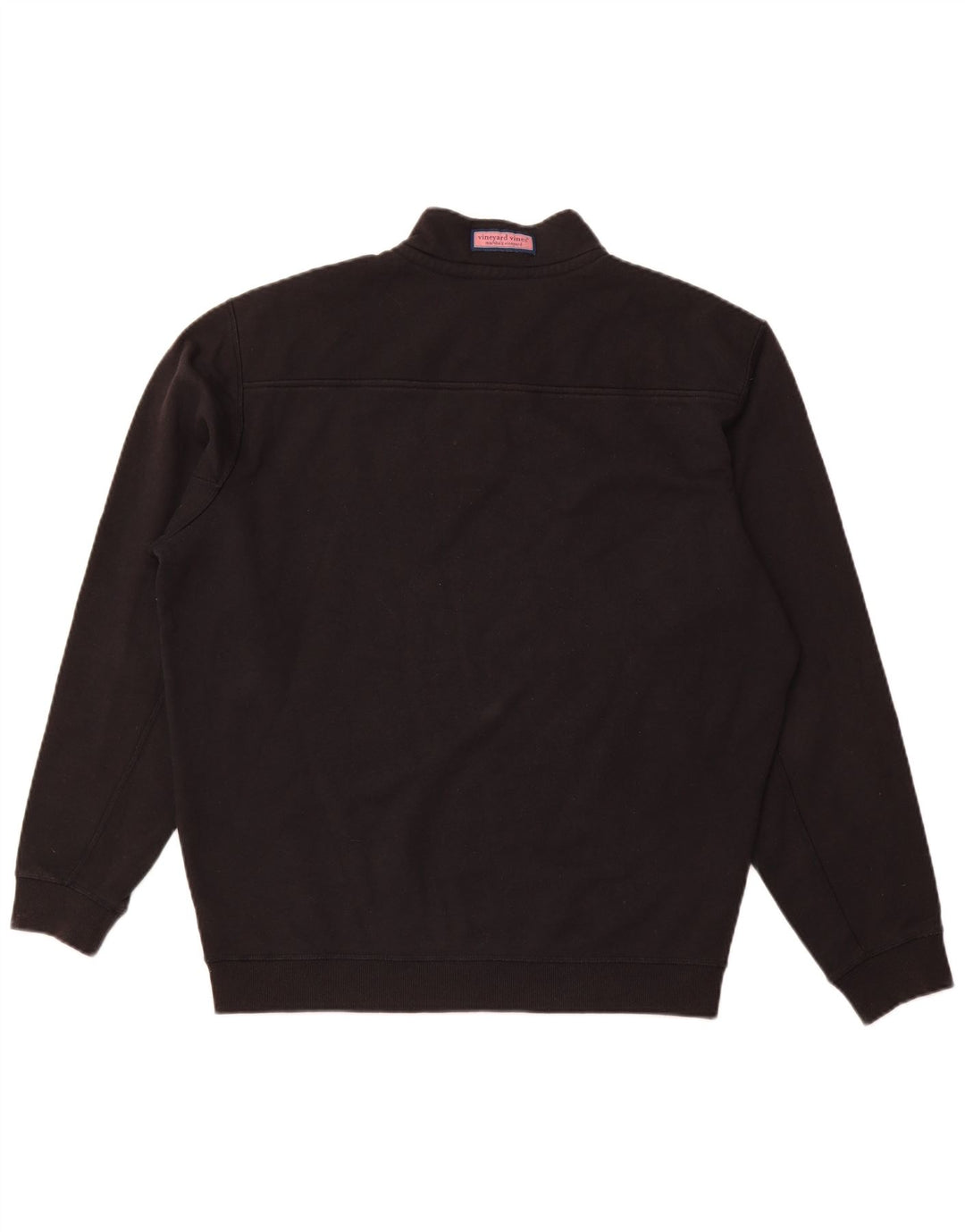 VINEYARD VINES Mens Loose Fit Zip Neck Sweatshirt Jumper Medium Black