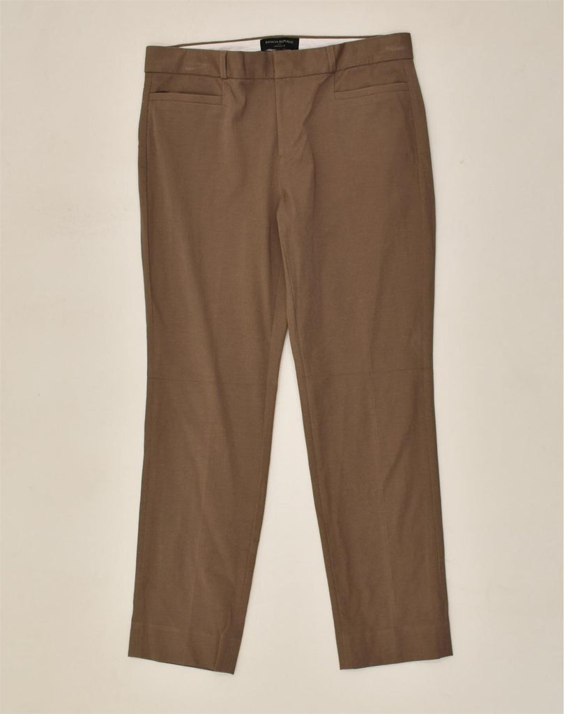 BANANA REPUBLIC Womens Slim Casual Trousers US 8 Medium  W34 L28  Brown | Vintage Banana Republic | Thrift | Second-Hand Banana Republic | Used Clothing | Messina Hembry 