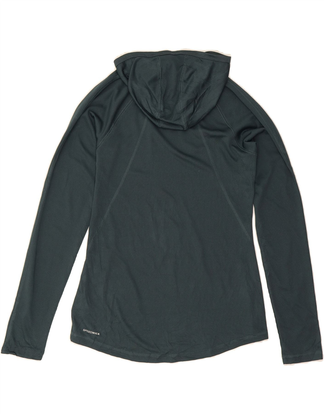 REEBOK Womens Hooded Top Long Sleeve UK 10 Small Green Polyester Vintage Reebok and Second-Hand Reebok from Messina Hembry 