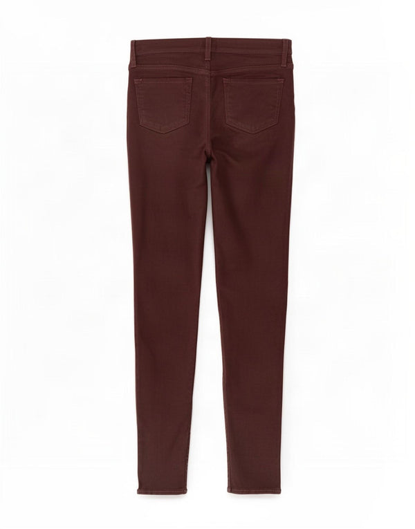 Gap Womens Skinny Casual Trousers UK 10 Small W28 L30 Burgundy Cotton