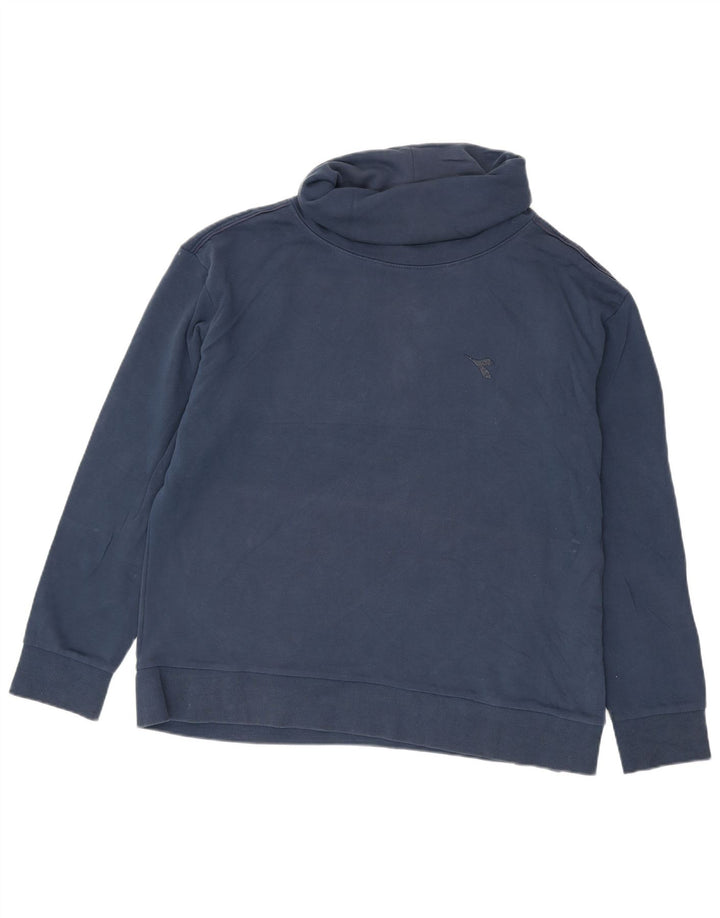 Diadora Mens Roll Neck Sweatshirt Jumper 2XL Navy Blue Cotton