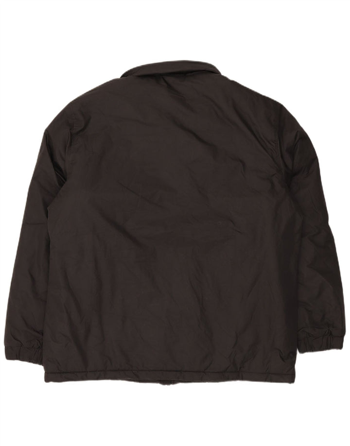 KAPPA Mens Windbreaker Jacket UK 44 2XL Black Polyester