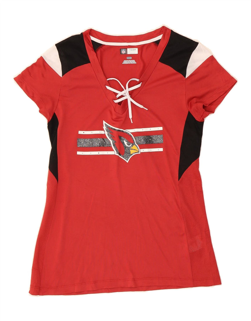 NFL Womens Arizona Cardinals Graphic T-Shirt Top UK 12 Medium Red Vintage NFL and Second-Hand NFL from Messina Hembry 