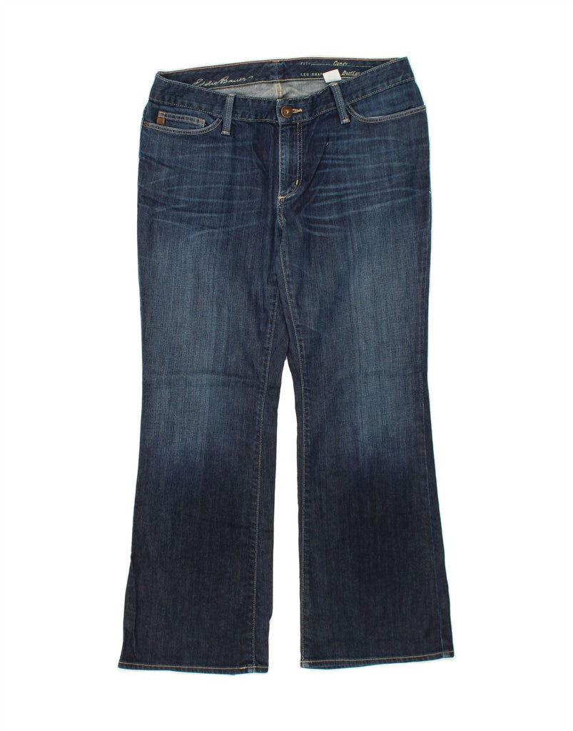 EDDIE BAUER Womens Curve Bootcut Jeans US 12 Large W34 L29 Blue Cotton Vintage Eddie Bauer and Second-Hand Eddie Bauer from Messina Hembry 