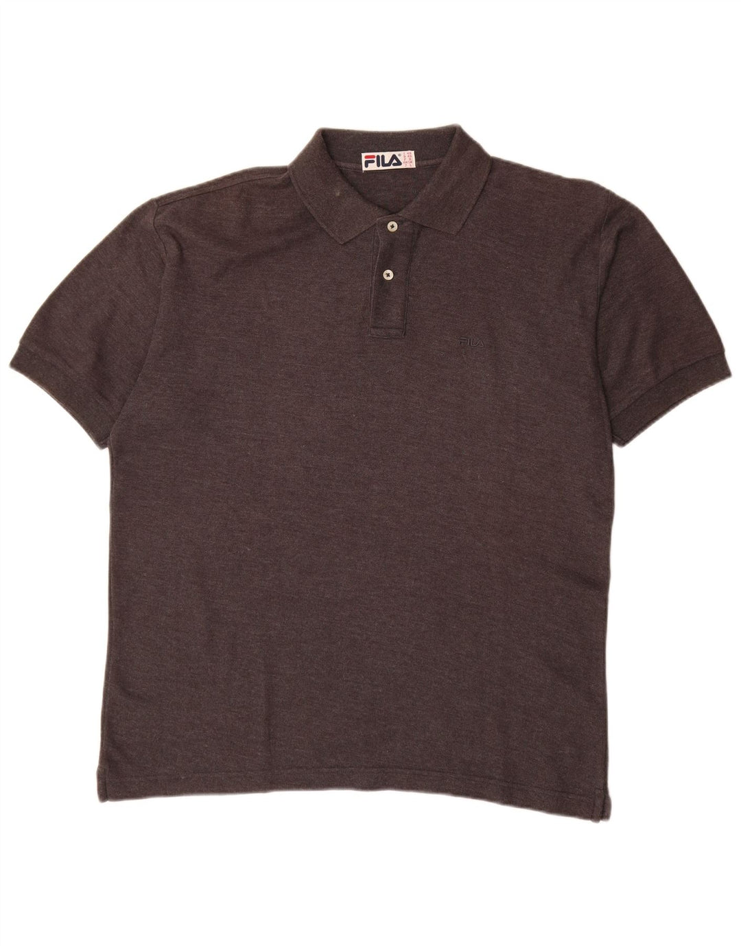 FILA Mens Polo Shirt IT 48 Medium Brown Cotton