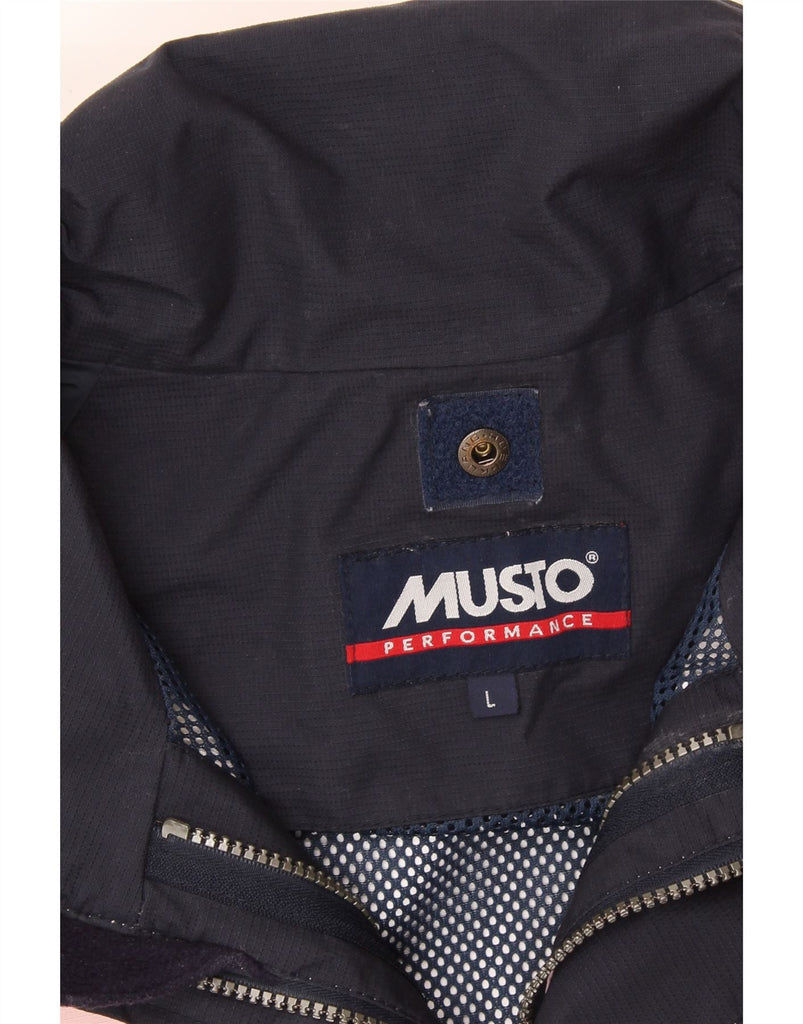 MUSTO Mens Hooded Windbreaker Jacket UK 40 Large Pink Nylon Vintage Musto and Second-Hand Musto from Messina Hembry 