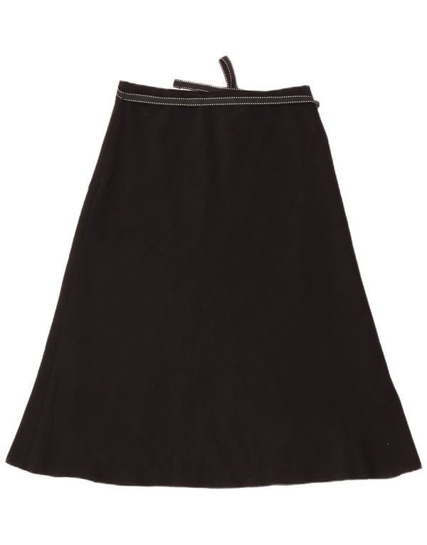 Marks & Spencer Womens A-Line Skirt UK 10 Small W30  Black Polyester