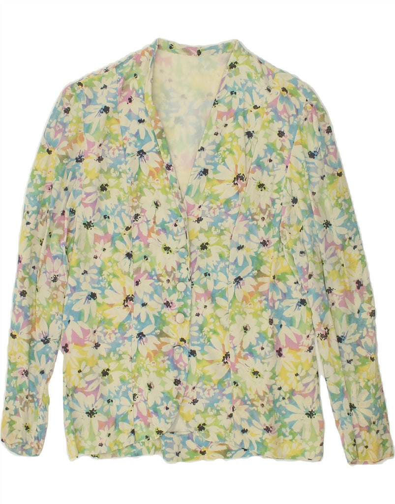 ENRICO COVERI Womens 5 Button Blazer Jacket UK 10 Small Multicoloured | Vintage Enrico Coveri | Thrift | Second-Hand Enrico Coveri | Used Clothing | Messina Hembry 