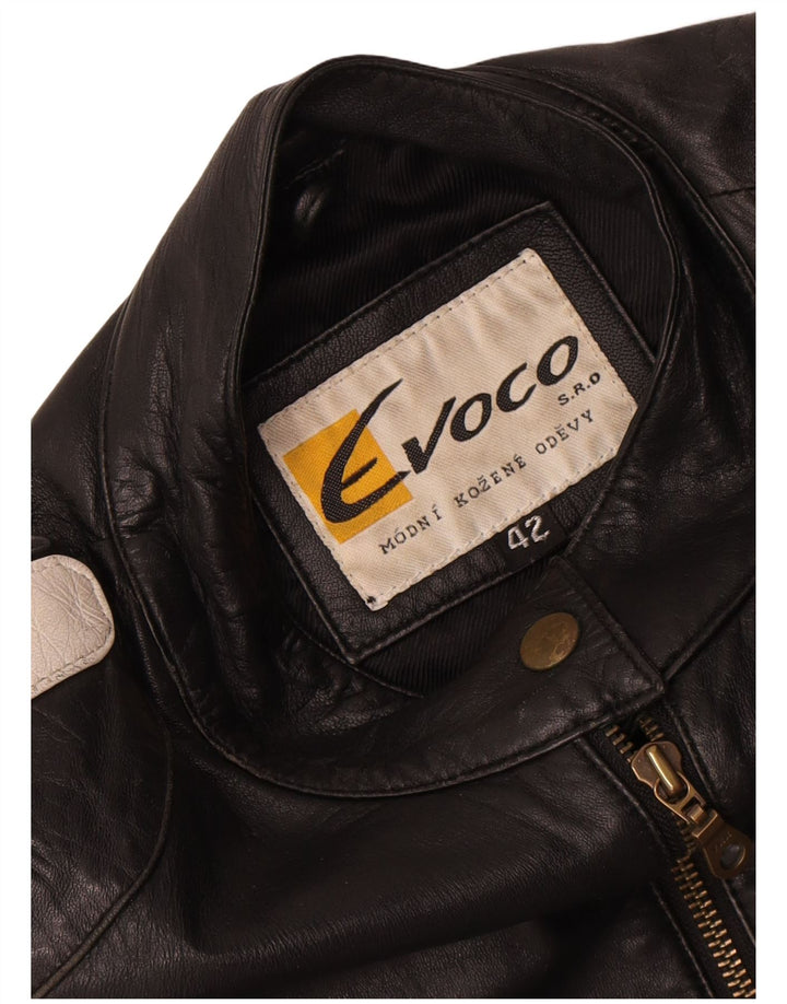 Vintage Womens Motorstyle Jacket EU 42 Large Black Colourblock
