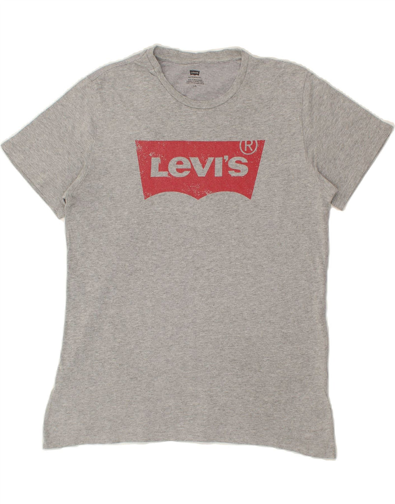 LEVI'S Mens Graphic T-Shirt Top Large Grey Cotton | Vintage Levi's | Thrift | Second-Hand Levi's | Used Clothing | Messina Hembry 