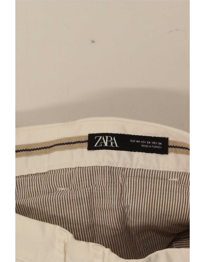 Zara Mens Pegged Chino Trousers EU 44 Large W34 L26 White