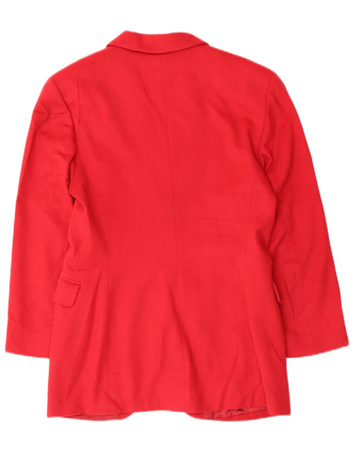 Penny Black Womens 3 Button Blazer Jacket UK 12 Medium Red Wool