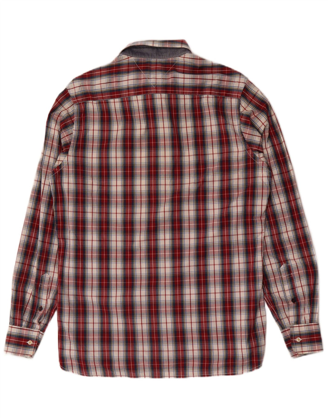 Tommy Hilfiger Mens Custom Fit Shirt Small Red Check Cotton
