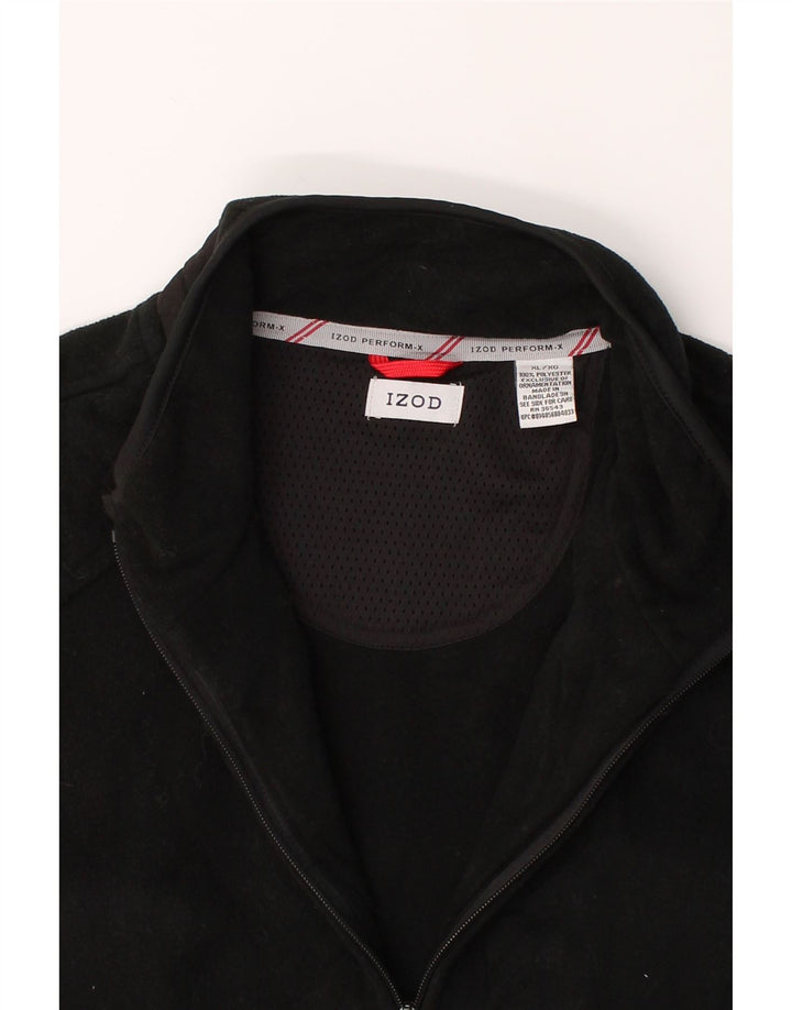 IZOD Mens Izod Fleece Gilet UK 42 XL Black Polyester Vintage Izod and Second-Hand Izod from Messina Hembry 