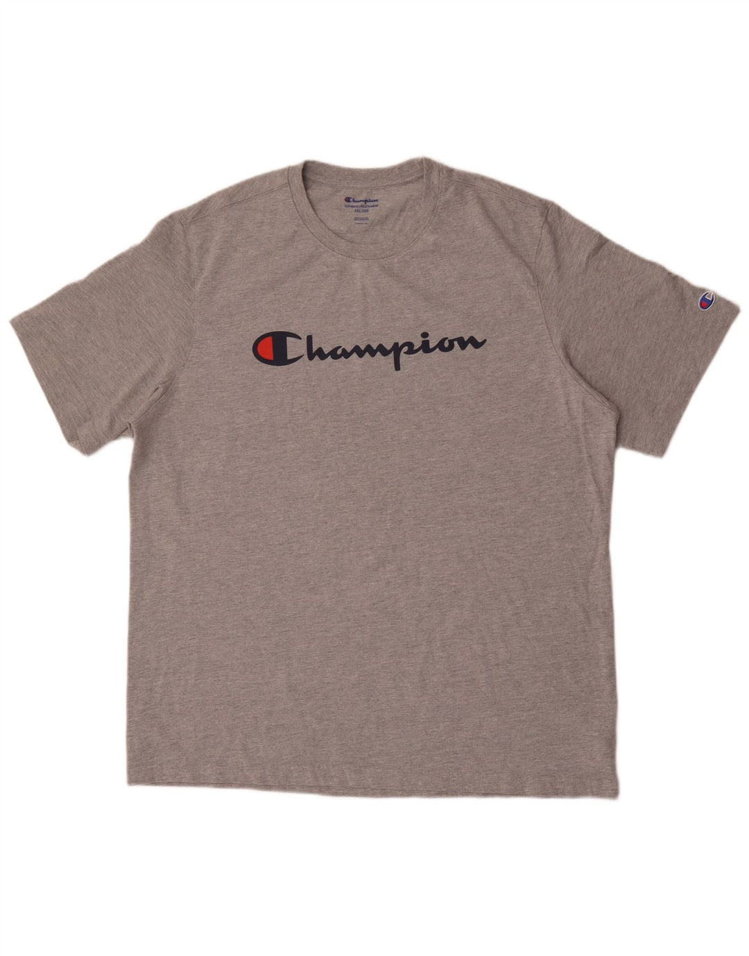 Champion Mens Graphic T-Shirt Top 2XL Grey Cotton