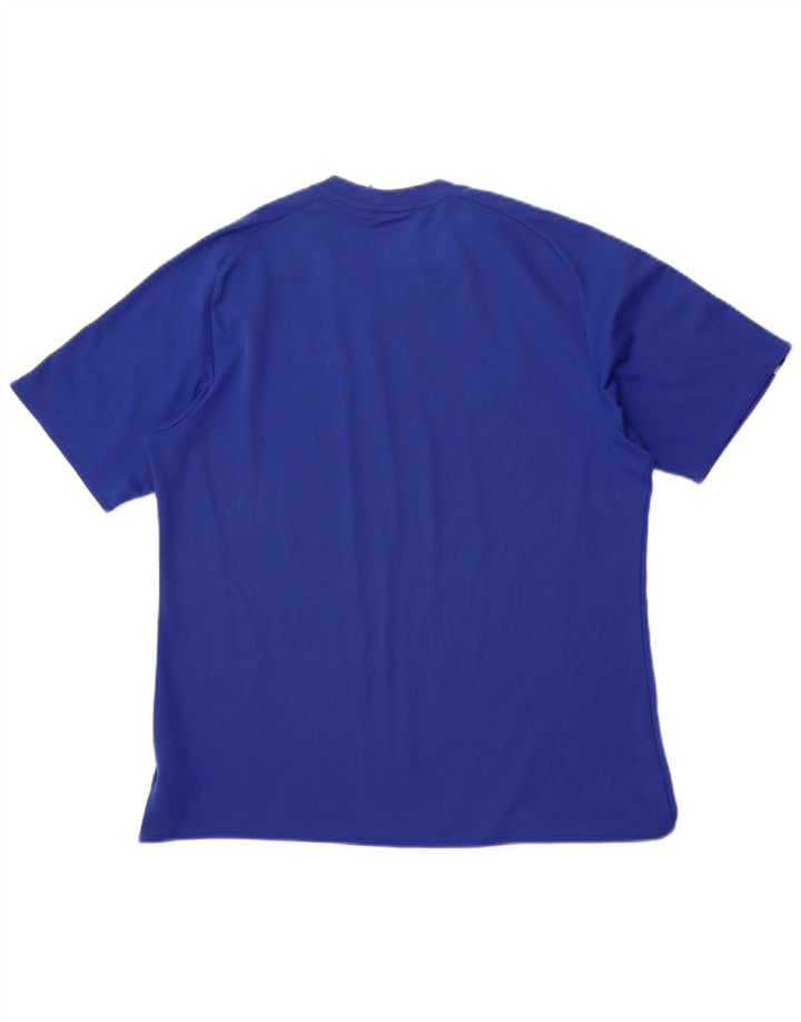 ADIDAS Mens Climalite T-Shirt Top Large Blue Polyester