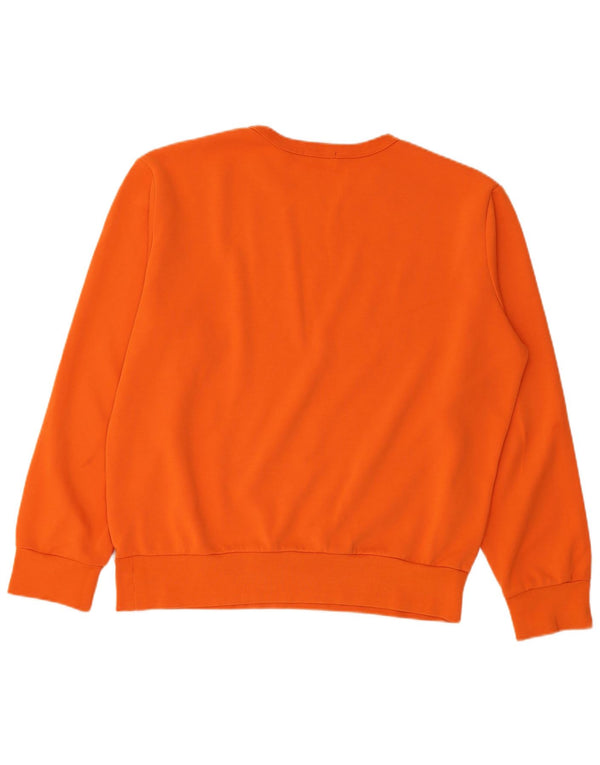 Polo Ralph Lauren Womens Oversized Sweatshirt Jumper UK 14 Medium Orange