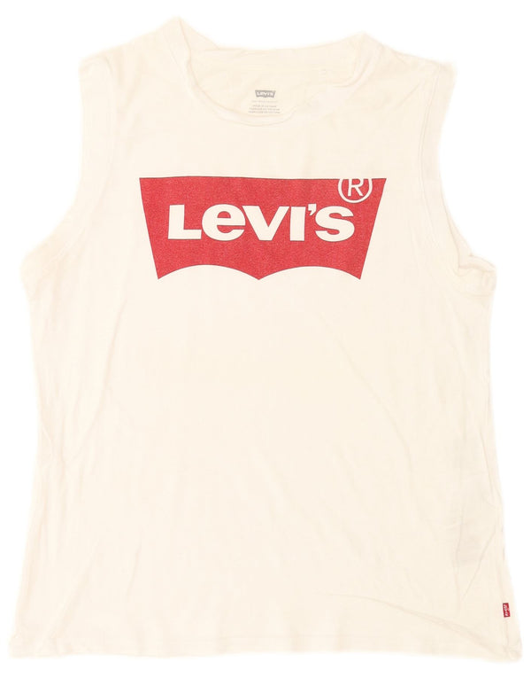 Levi's Mens Graphic T-Shirt Top Medium White Cotton