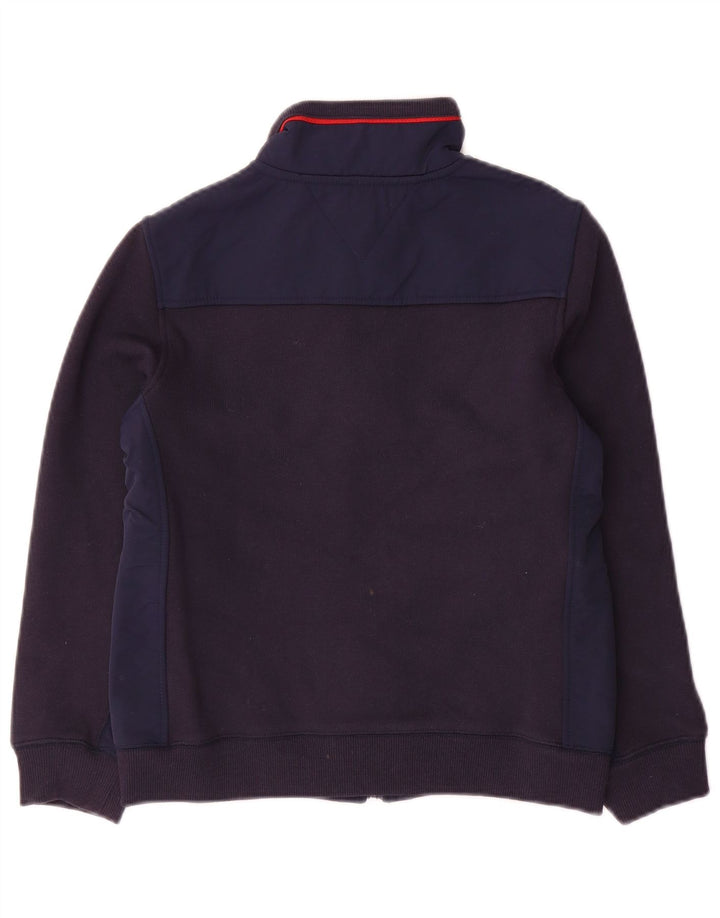 TOMMY HILFIGER Boys Tracksuit Top Jacket 8-9 Years Medium Navy Blue