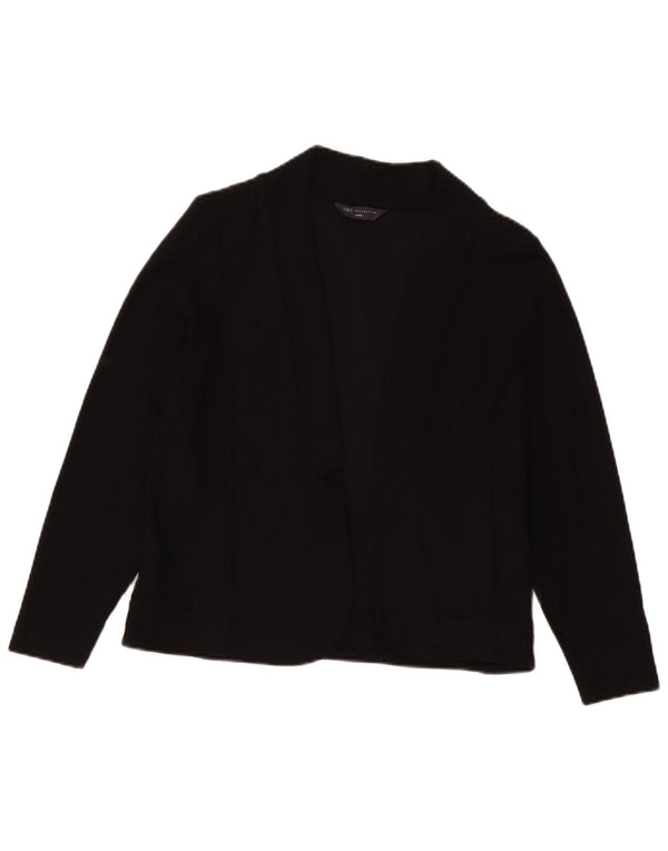 Marks & Spencer Womens Petite Open Cardigan Sweater UK 18 XL Black Viscose