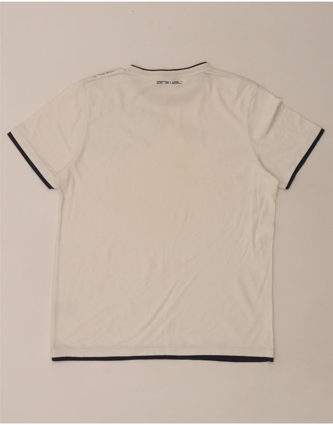 ANIMAL Mens Graphic T-Shirt Top Medium White Floral Cotton