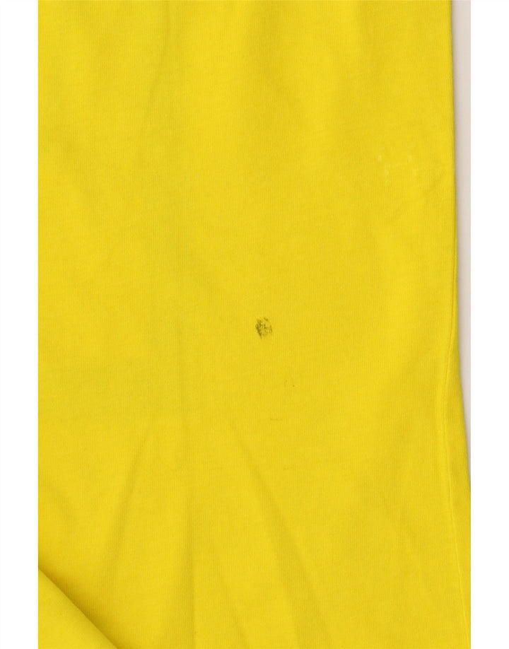 Puma Mens Graphic T-Shirt Top Medium Yellow Cotton