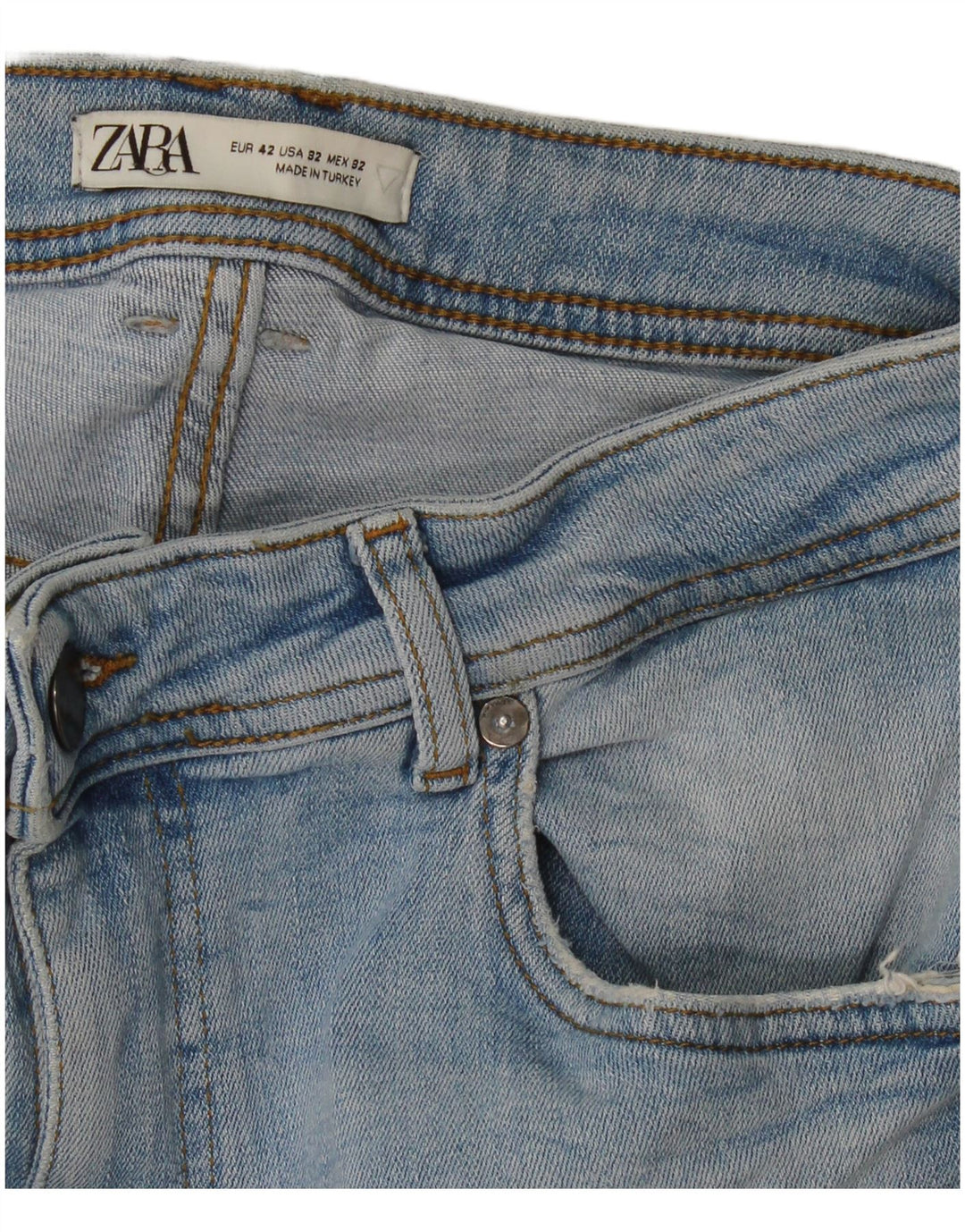 Zara Mens Cropped Jeans EU 42 Large W32 L25 Blue
