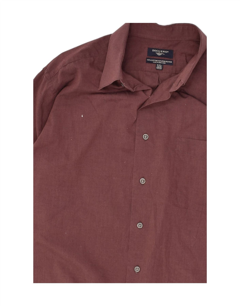 DOCKERS Mens Shirt Size 15 15 1/2 Medium Maroon | Vintage Dockers | Thrift | Second-Hand Dockers | Used Clothing | Messina Hembry 