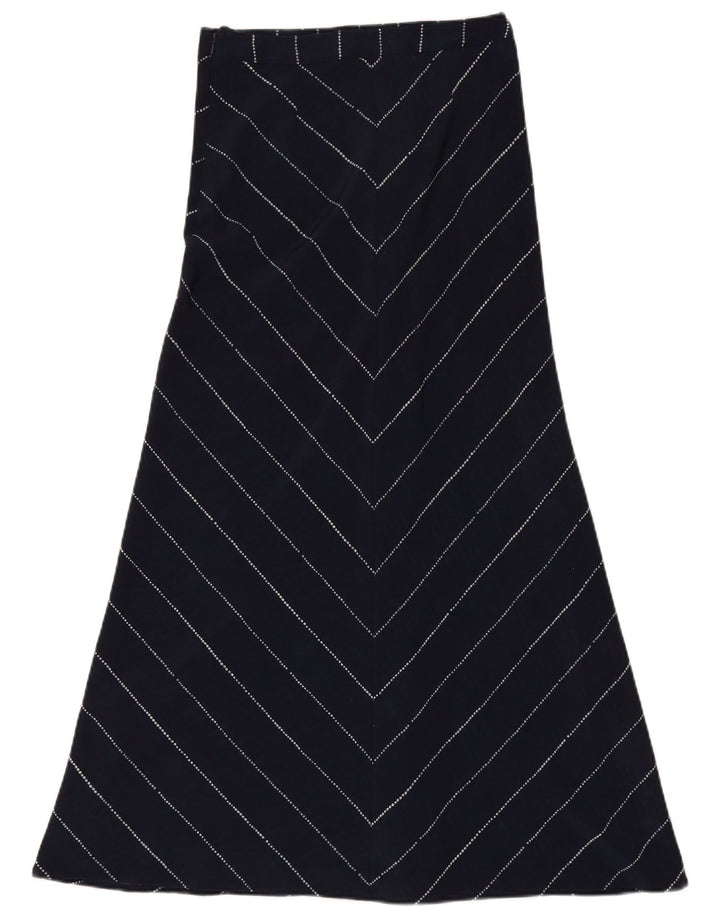 MONSOON Womens A-Line Skirt UK 8 Small W28  Navy Blue Geometric Polyester