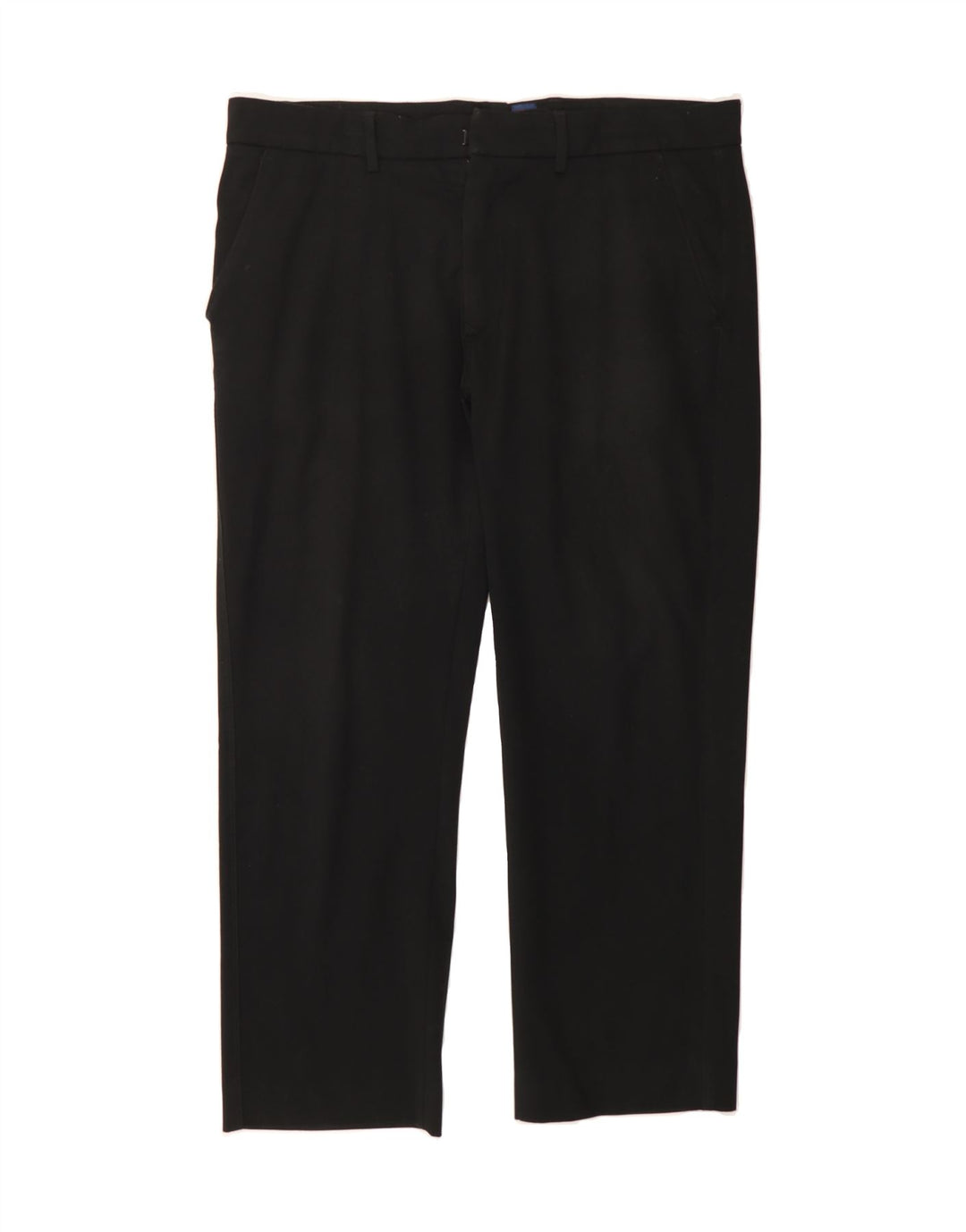 TRUSSARDI Womens Straight Chino Trousers W38 L29 Black Polyester Vintage Trussardi and Second-Hand Trussardi from Messina Hembry 