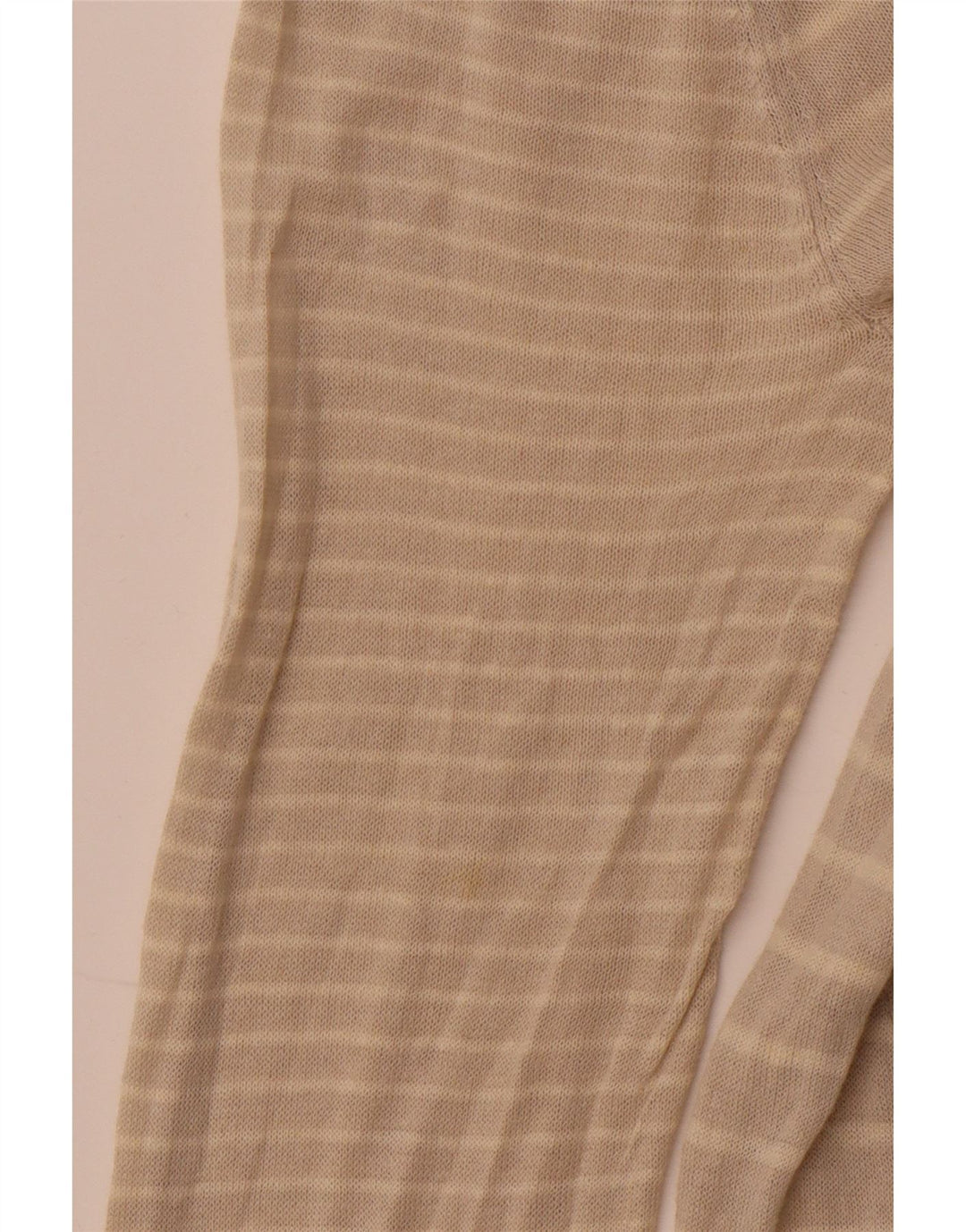 WHITE STUFF Womens Cardigan Sweater UK 14 Large Beige Striped Linen