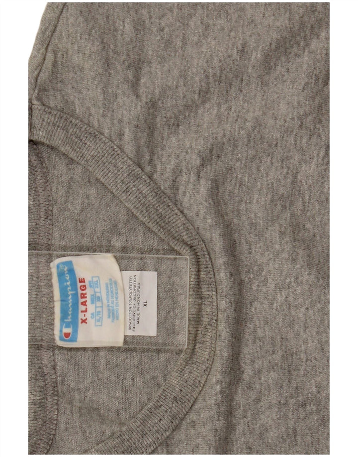 Champion Mens T-Shirt Top XL Grey Flecked Cotton