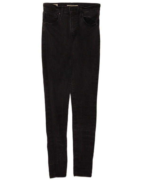 Levi's Womens Mile High Super Skinny Jeans W28 L30 Black Cotton