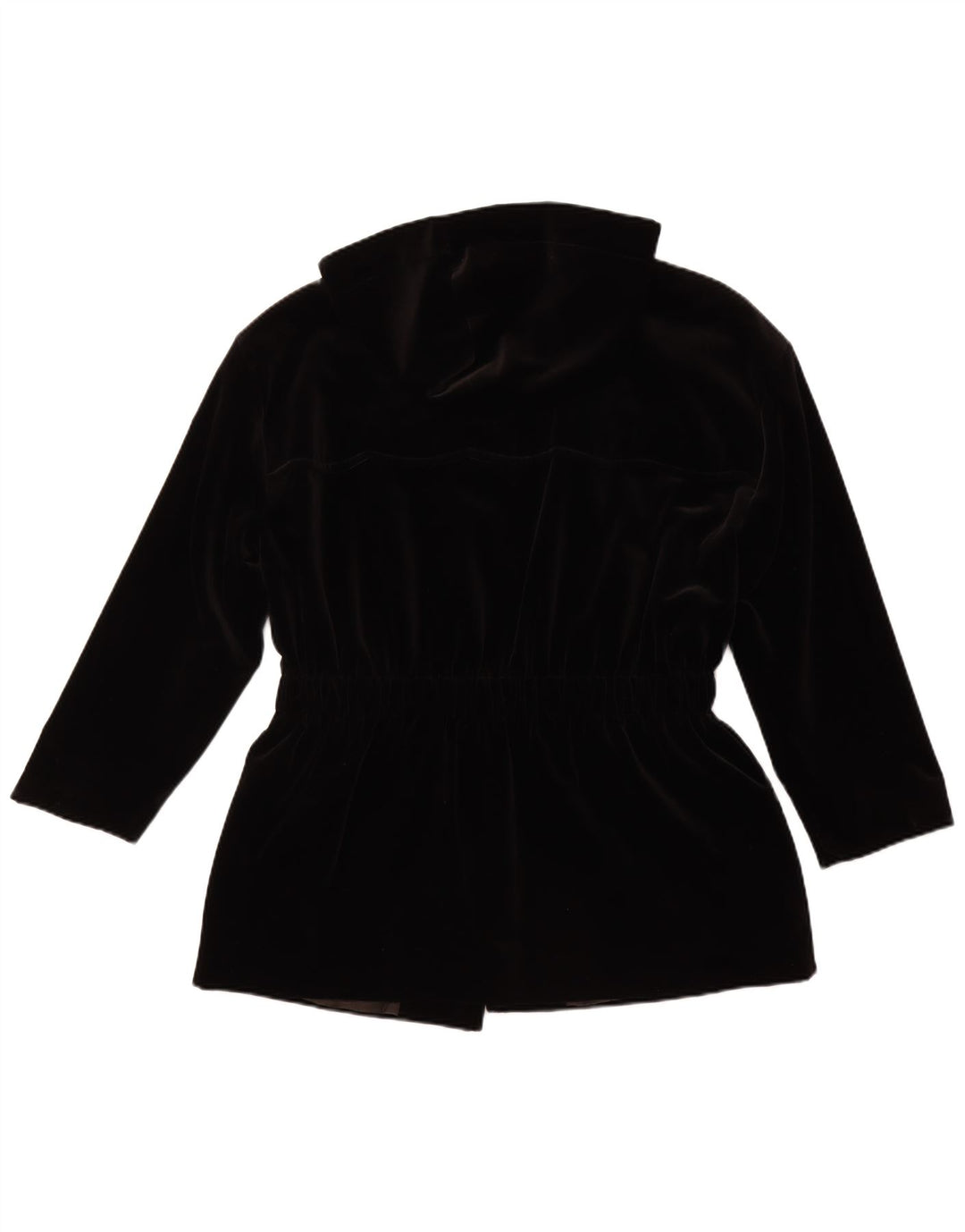AFTER FIVE Womens Hooded Velvet Overcoat UK 12 Medium Black