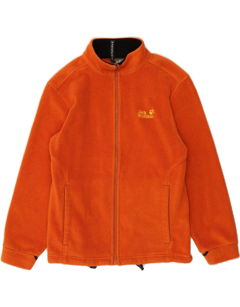JACK WOLFSKIN Girls Graphic Fleece Jacket 11-12 Years Orange Polyester Vintage Jack Wolfskin and Second-Hand Jack Wolfskin from Messina Hembry 