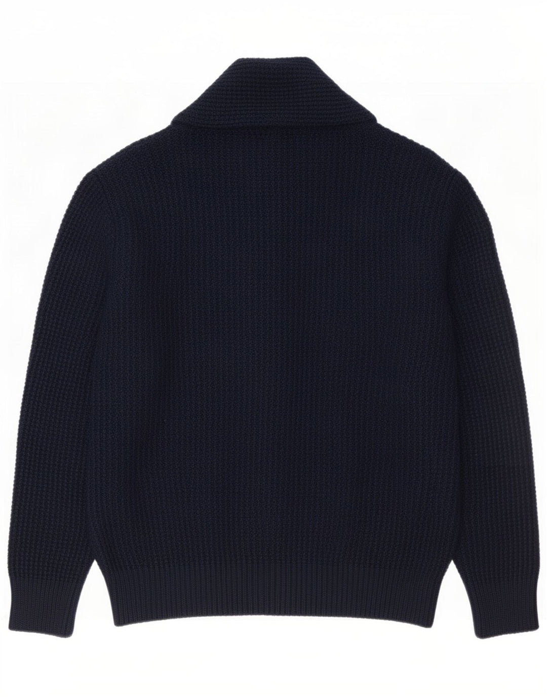 Zara Mens Cardigan Sweater Large Navy Blue Acrylic