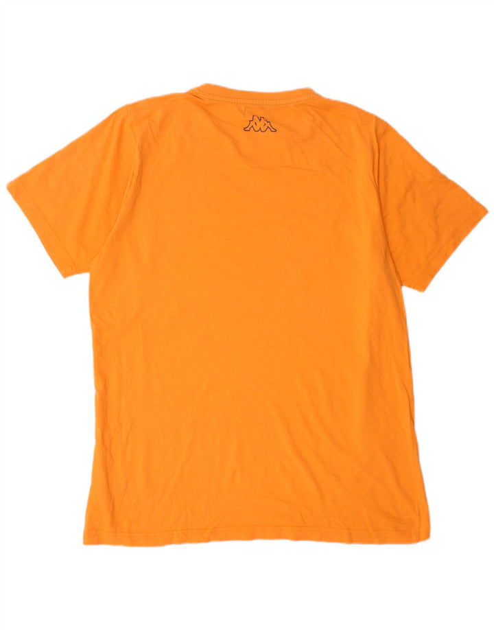 Kappa Mens Graphic T-Shirt Top Large Orange Cotton